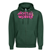 Sports Green Breast Cancer Postal Worker Zipper Hoodie - texasbilliewilder