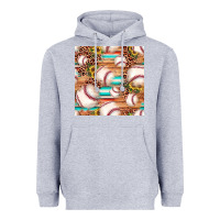 Heather Grey baseball leopard sunflower seamless pattern Heavyweight Hoodie - JahusDesignShop