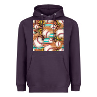 Plum baseball leopard sunflower seamless pattern Heavyweight Hoodie - JahusDesignShop