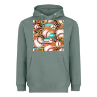 Sage baseball leopard sunflower seamless pattern Heavyweight Hoodie - JahusDesignShop