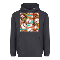 Baseball Leopard Sunflower Seamless Pattern Heavyweight Hoodie | Teevron