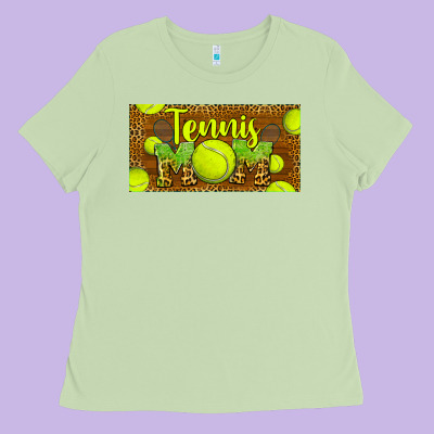 Tennis Mom License Plate Ladies Tee Designed By Barkaloodesign
