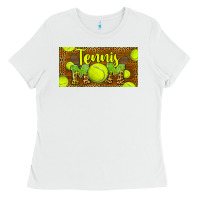 White tennis mom license plate Ladies Tee - BarkalooDesign
