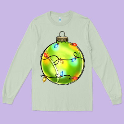 Christmas  Tennis Long Sleeve Tee Designed By Zillion Design Studio