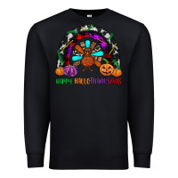 Black happy hallothanksmas Premium Sweatshirt - JahusDesignShop