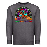 Charcoal Heather happy hallothanksmas Premium Sweatshirt - JahusDesignShop