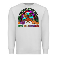 Dove Grey happy hallothanksmas Premium Sweatshirt - JahusDesignShop