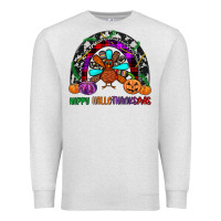 Oatmeal Heather happy hallothanksmas Premium Sweatshirt - JahusDesignShop