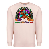 Pale Pink happy hallothanksmas Premium Sweatshirt - JahusDesignShop