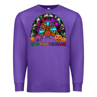 Purple happy hallothanksmas Premium Sweatshirt - JahusDesignShop