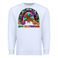 White happy hallothanksmas Premium Sweatshirt - JahusDesignShop