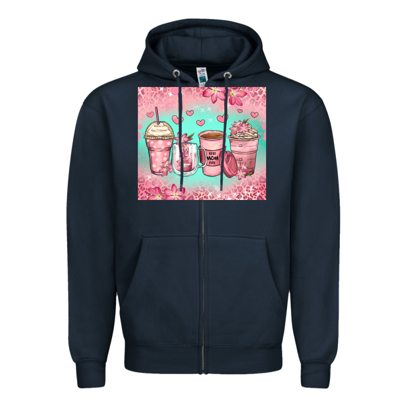Best Mom Ever Coffee Cups Zipper Hoodie by Zillion Design Studio | Teevron