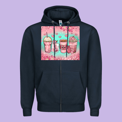 Best Mom Ever Coffee Cups Zipper Hoodie Designed By Zillion Design Studio