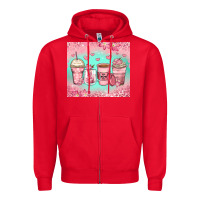 Red best mom ever coffee cups Zipper Hoodie - Zillion Design Studio