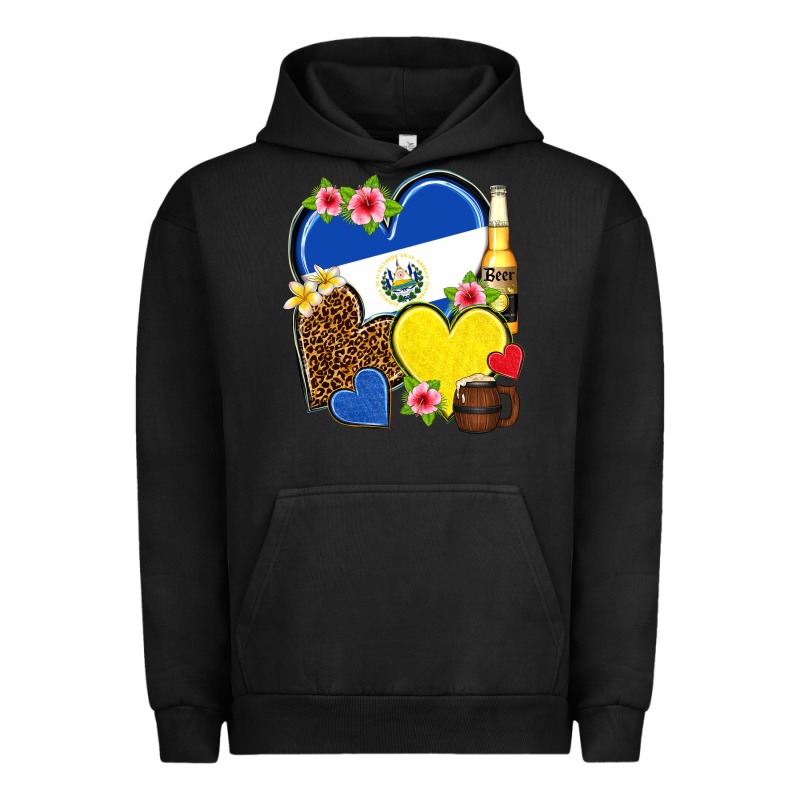 El Salvador Hearts Urban Hoodie by NancyCooperArtShop | Teevron
