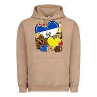 Pigment Burro el salvador hearts Urban Hoodie - NancyCooperArtShop