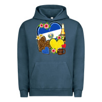 Pigment Midnight Navy el salvador hearts Urban Hoodie - NancyCooperArtShop