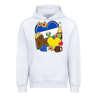 White el salvador hearts Urban Hoodie - NancyCooperArtShop