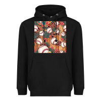 Black baseball leopard seamless pattern Heavyweight Hoodie - JahusDesignShop