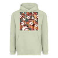 Matcha baseball leopard seamless pattern Heavyweight Hoodie - JahusDesignShop