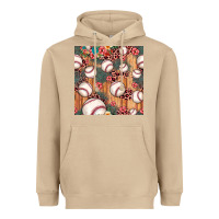 Mushroom baseball leopard seamless pattern Heavyweight Hoodie - JahusDesignShop