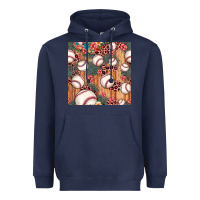 Navy baseball leopard seamless pattern Heavyweight Hoodie - JahusDesignShop