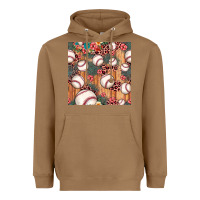 Toasted Coconut baseball leopard seamless pattern Heavyweight Hoodie - JahusDesignShop