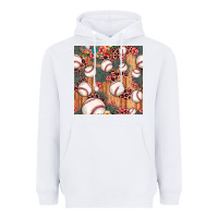 White baseball leopard seamless pattern Heavyweight Hoodie - JahusDesignShop