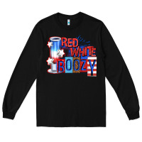 Black red white boozy billie wilder Long Sleeve Tee - texasbilliewilder