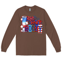 Chestnut red white boozy billie wilder Long Sleeve Tee - texasbilliewilder