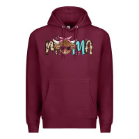 Burgundy mama cow Premium Hoodie - MaliasSmallBusiness