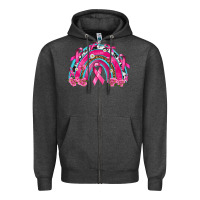 Breast Cancer Rainbow Zipper Hoodie | Teevron