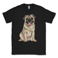 Black pug Classic Tee - RanaPortraitStore