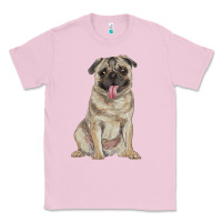 Bubblegum Pink pug Classic Tee - RanaPortraitStore
