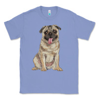 Colony Blue pug Classic Tee - RanaPortraitStore