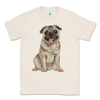 Natural pug Classic Tee - RanaPortraitStore