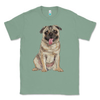Sage pug Classic Tee - RanaPortraitStore