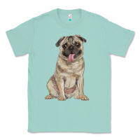Seafoam pug Classic Tee - RanaPortraitStore