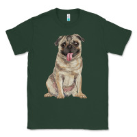 Sports Green pug Classic Tee - RanaPortraitStore