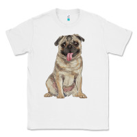 White pug Classic Tee - RanaPortraitStore