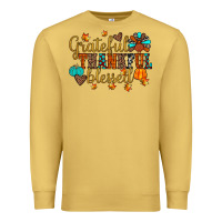 Antique Gold grateful thankful blessed Premium Sweatshirt - JahusDesignShop
