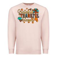 Pale Pink grateful thankful blessed Premium Sweatshirt - JahusDesignShop