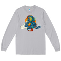 Moon Dust blue dragon ocean waves and sun Long Sleeve Tee - RanaPortraitStore
