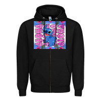 Black aloha stitch Zipper Hoodie - Zillion Design Studio