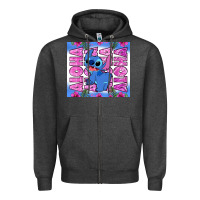 Charcoal Heather aloha stitch Zipper Hoodie - Zillion Design Studio