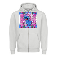 Dove Grey aloha stitch Zipper Hoodie - Zillion Design Studio