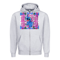 Heather Grey aloha stitch Zipper Hoodie - Zillion Design Studio