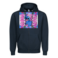 Navy aloha stitch Zipper Hoodie - Zillion Design Studio
