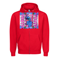 Red aloha stitch Zipper Hoodie - Zillion Design Studio