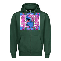 Sports Green aloha stitch Zipper Hoodie - Zillion Design Studio